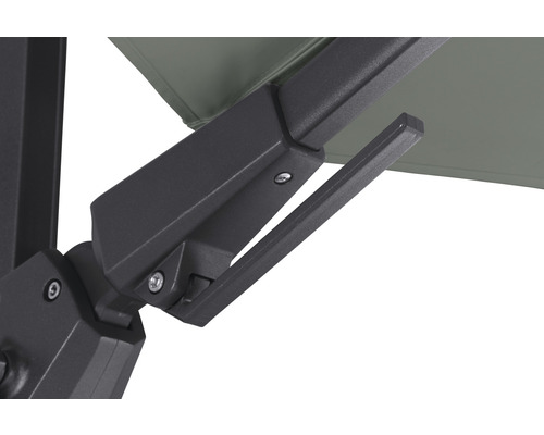 Detailansicht eines Sonnenschirms mit Streben