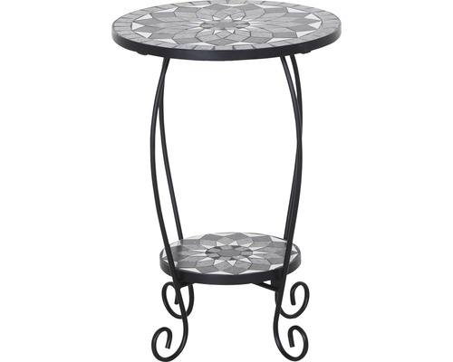 Beistelltisch mit Mosaikmuster und zwei Ebenen