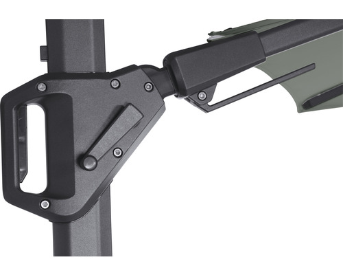 Detailaufnahme des Mechanismus eines Sonnenschirms