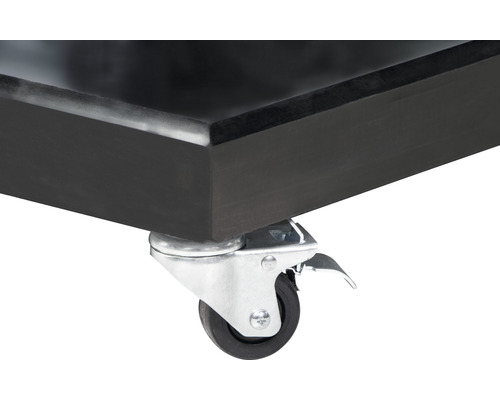 Gros plan d''un meuble avec une roulette