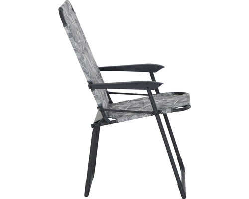 Chaise pliante avec accoudoirs et motif camouflage
