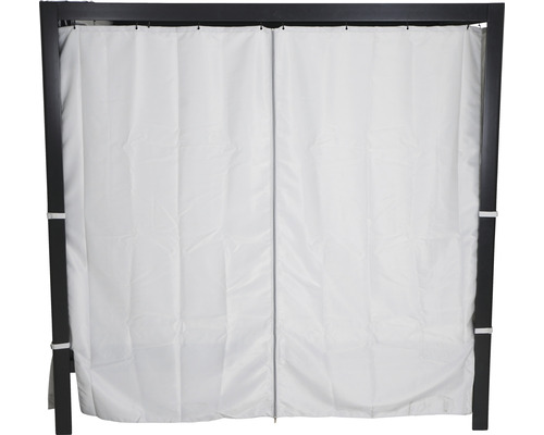 Pavillon mit weißen Seitenteilen zum Schließen