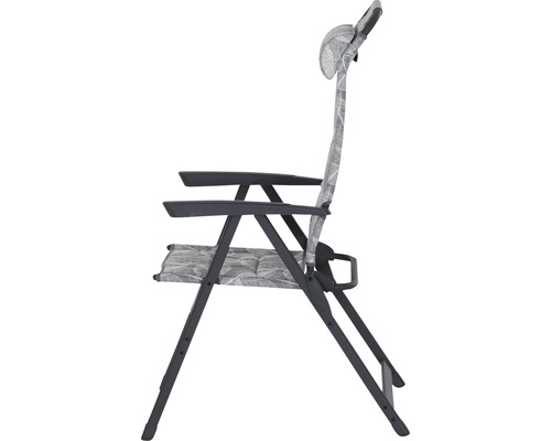 Gartenstuhl mit Armlehnen und Kopfstütze