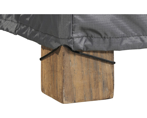 Detail einer Schutzhülle mit Kordelzug