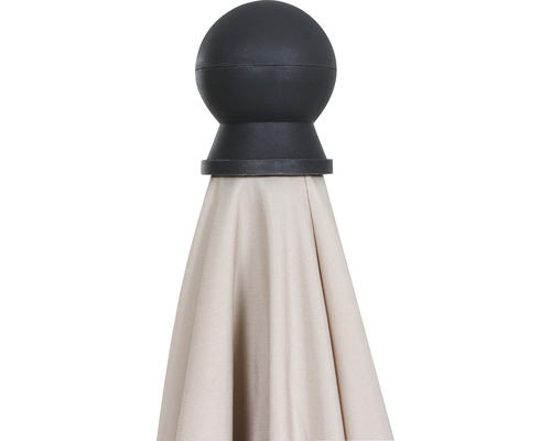 Gartenschirm mit Kugelspitze und Stoffbezug