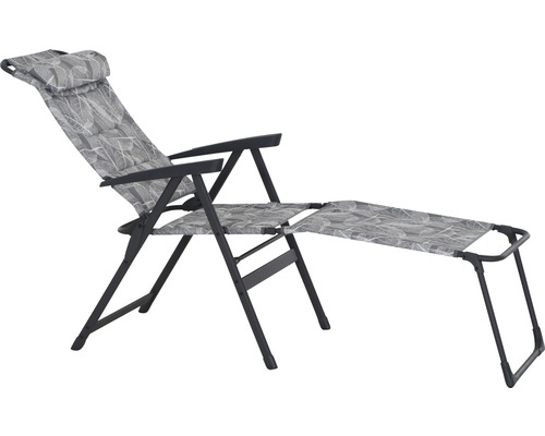 Gartensessel mit Fußteil und Blattmuster