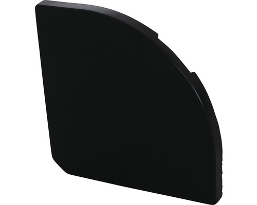 Schwarzes Eckpaneel zur Wandbefestigung