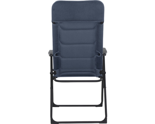 Gepolsterter Campingstuhl mit Armlehnen, Rückansicht
