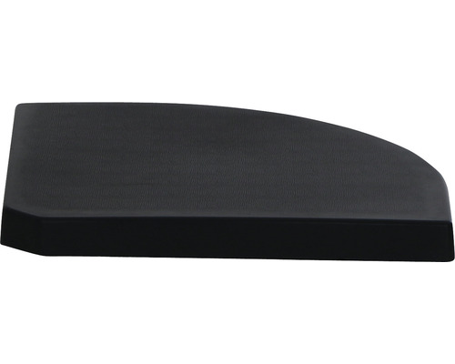 Schwarze Arbeitsplatzmatte zur Stehplatzentlastung