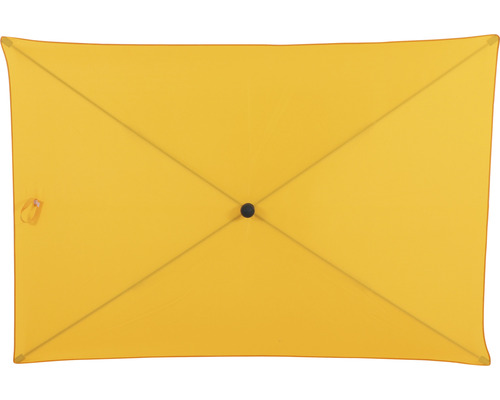 Parasol rectangulaire jaune vu de dessus