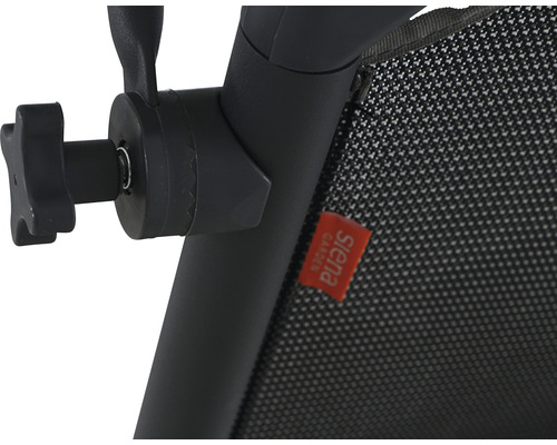 Gros plan d''un produit Siena Garden avec molette de réglage et tissu grillagé