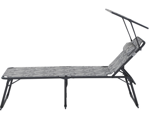 Gartenliege mit Sonnendach und Kopfkissen