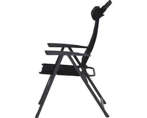 Faltbarer Relaxsessel mit Kopfstütze, Seitenansicht