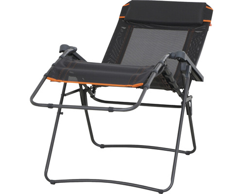 Fauteuil relax pliable avec appuie-tête pour l''extérieur