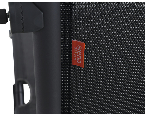 Gros plan d''un meuble de jardin avec le logo Siena Garden.