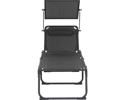 Chaise longue de jardin avec toit solaire