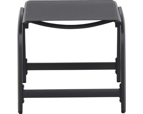 Repose-pieds avec cadre en métal et assise en tissu