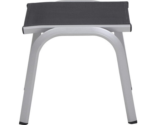 Tabouret de jardin en aluminium avec assise en tissu