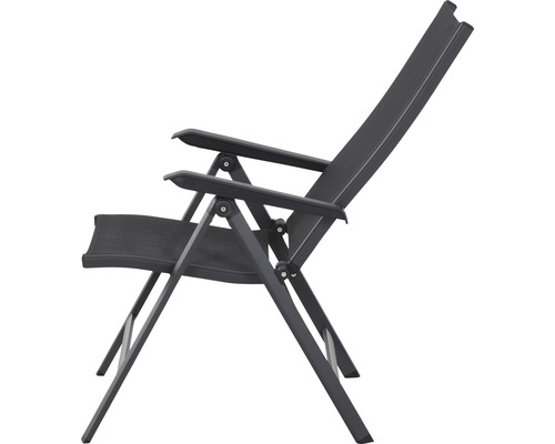 Fauteuil de jardin réglable en aluminium et textile