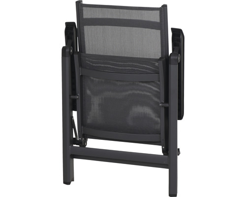 Chaise de jardin en aluminium et textile