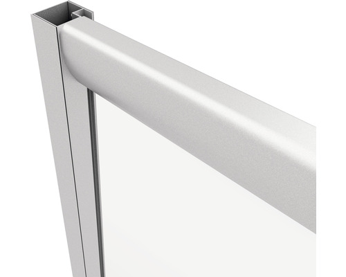 Detailansicht eines Duschkabinenrahmens aus Metall