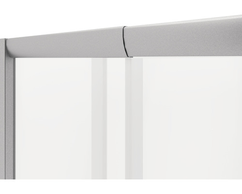 Vue détaillée d''un cadre en aluminium argenté avec remplissage blanc