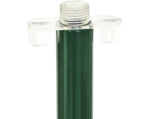 Poteau métallique avec filetage et support de lampe