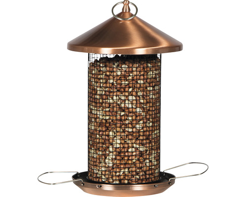 Mangeoire à oiseaux en métal avec structure en filet et remplissage