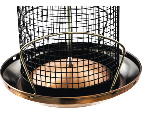 Mangeoire à oiseaux en métal avec plateau d''alimentation