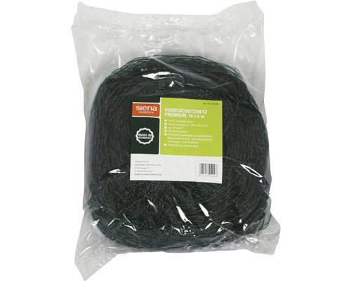 Filet de protection contre les oiseaux emballé d''une dimension de 10 x 2 mètres