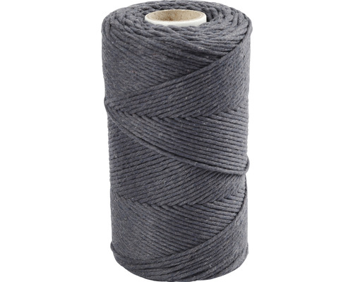 Bobine de fil de coton gris