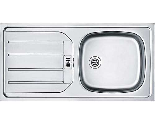 Spüle aus Edelstahl mit Abtropffläche