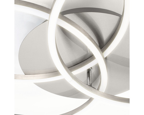 Nahaufnahme einer LED-Deckenleuchte mit runden Elementen