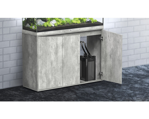 Combinaison aquarium avec meuble bas et filtre externe