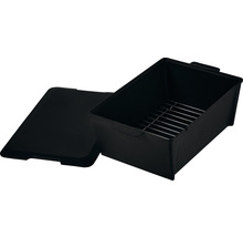 Boîte à fumer noire avec couvercle et insert