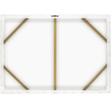 Rückseite einer Leinwand mit Holzrahmen