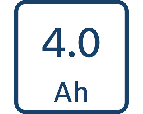 Capacité de 4,0 ampères-heures