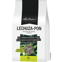 Lechuza Pon Pflanzsubstrat, 6 Liter, mineralisch und vorgedüngt, geeignet für Zimmerpflanzen