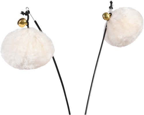 Katzenangel mit Pompon und Glöckchen