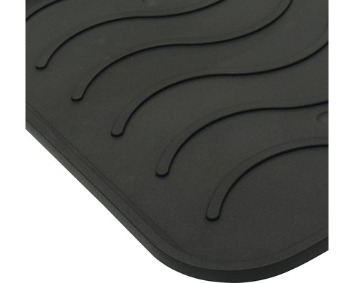 Tapis égouttoir en plastique avec rainures