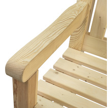 Vue détaillée d''un banc de jardin en bois