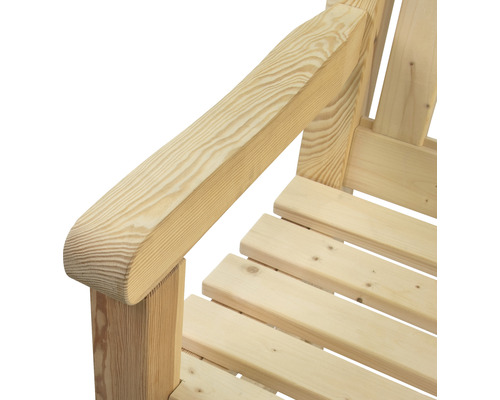 Vue détaillée d''un banc de jardin en bois