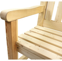 Vue détaillée d''un banc de jardin en bois