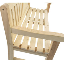 Banc de jardin en bois avec accoudoirs
