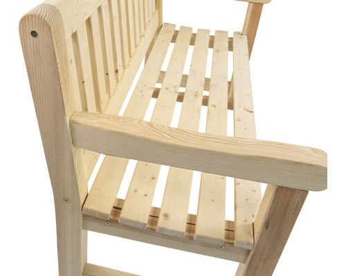 Banc de jardin en bois avec accoudoirs