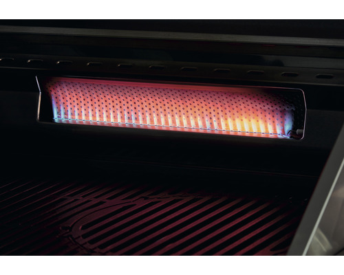 Brûleur infrarouge d''un barbecue à gaz en fonctionnement