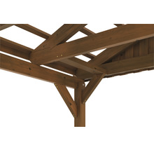 Carport simple SKAN Holz Fichtelberg 423 x 808 cm noyer