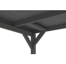 Doppelcarport SKAN Holz Grunewald inkl. EPDM Folie 622 x 796 cm Schiefer