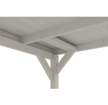 Einzelcarport SKAN Holz Grunewald inkl. EPDM Folie 427 x 554 cm weiß