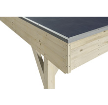 Doppelcarport SKAN Holz Grunewald inkl. EPDM Folie 622 x 554 cm natur